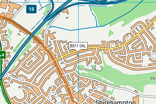 BS11 0AL map - OS VectorMap District (Ordnance Survey)