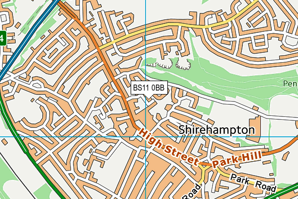 BS11 0BB map - OS VectorMap District (Ordnance Survey)