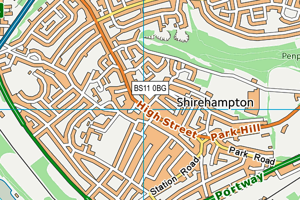 BS11 0BG map - OS VectorMap District (Ordnance Survey)