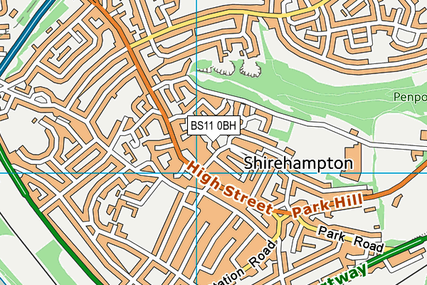 BS11 0BH map - OS VectorMap District (Ordnance Survey)
