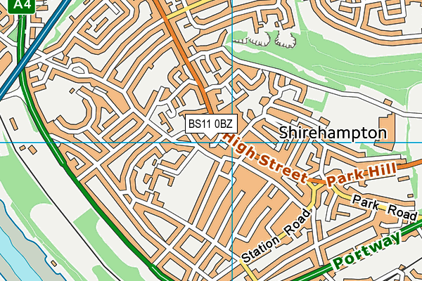 BS11 0BZ map - OS VectorMap District (Ordnance Survey)