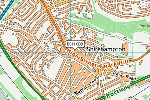 BS11 0DB map - OS VectorMap District (Ordnance Survey)