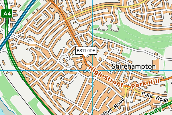 BS11 0DF map - OS VectorMap District (Ordnance Survey)