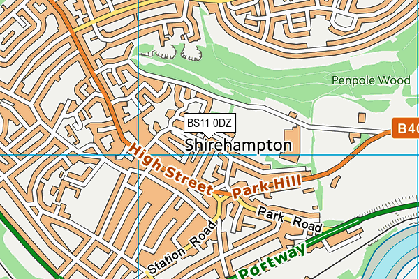 BS11 0DZ map - OS VectorMap District (Ordnance Survey)