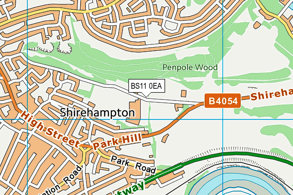 Penpole Lane Recreation Ground map (BS11 0EA) - OS VectorMap District (Ordnance Survey)