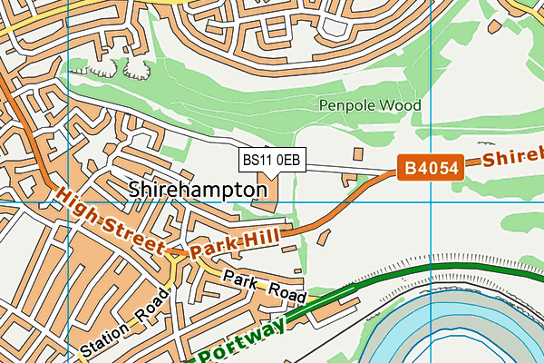 BS11 0EB map - OS VectorMap District (Ordnance Survey)