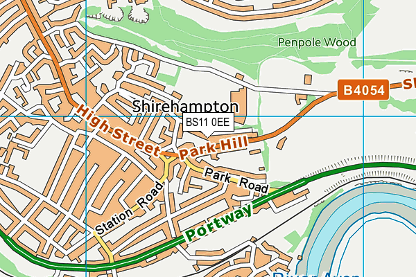 BS11 0EE map - OS VectorMap District (Ordnance Survey)