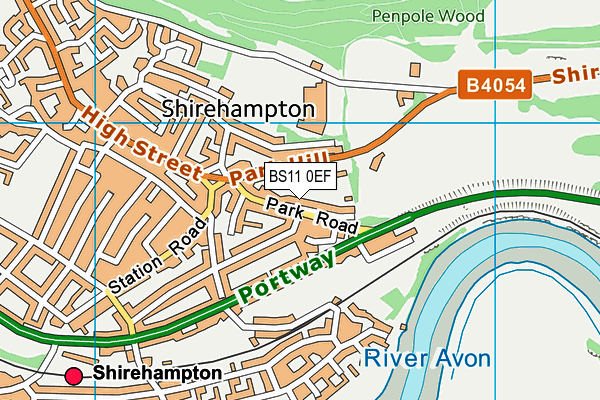 Shirehampton Swimming Pool (Closed) map (BS11 0EF) - OS VectorMap District (Ordnance Survey)