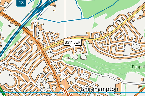 BS11 0ER map - OS VectorMap District (Ordnance Survey)