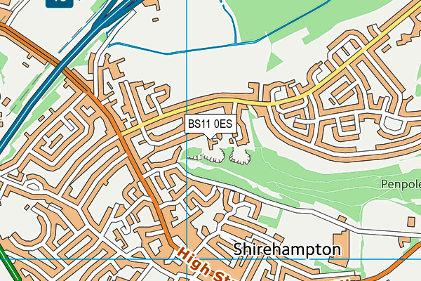 BS11 0ES map - OS VectorMap District (Ordnance Survey)