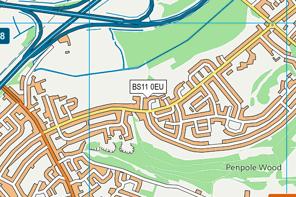 BS11 0EU map - OS VectorMap District (Ordnance Survey)