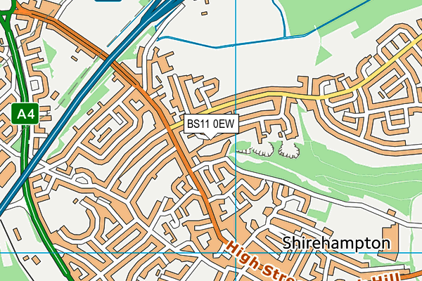 BS11 0EW map - OS VectorMap District (Ordnance Survey)