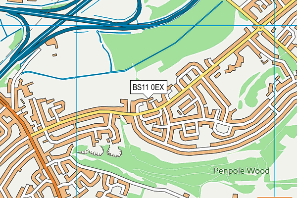 BS11 0EX map - OS VectorMap District (Ordnance Survey)