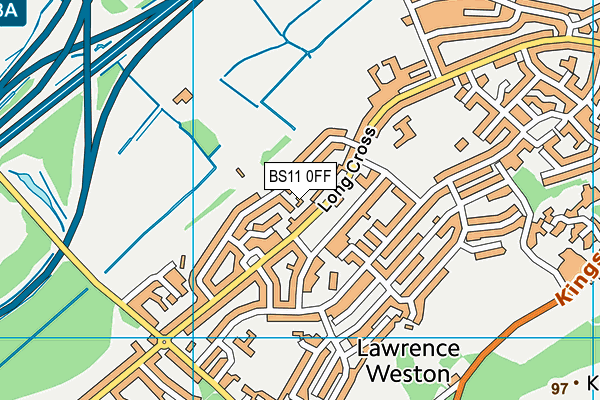 BS11 0FF map - OS VectorMap District (Ordnance Survey)
