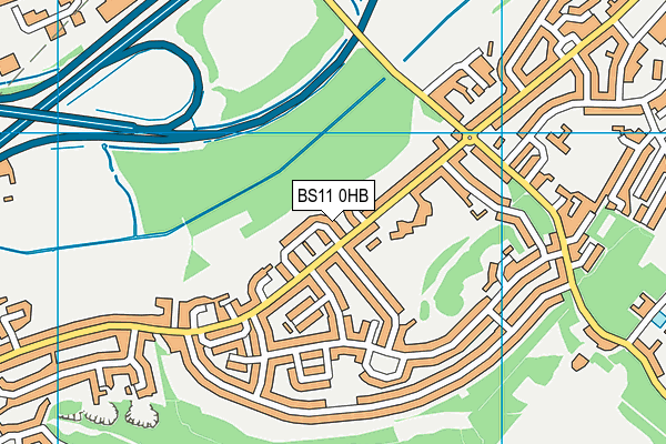 BS11 0HB map - OS VectorMap District (Ordnance Survey)