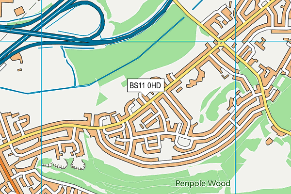 BS11 0HD map - OS VectorMap District (Ordnance Survey)