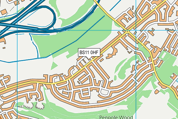BS11 0HF map - OS VectorMap District (Ordnance Survey)
