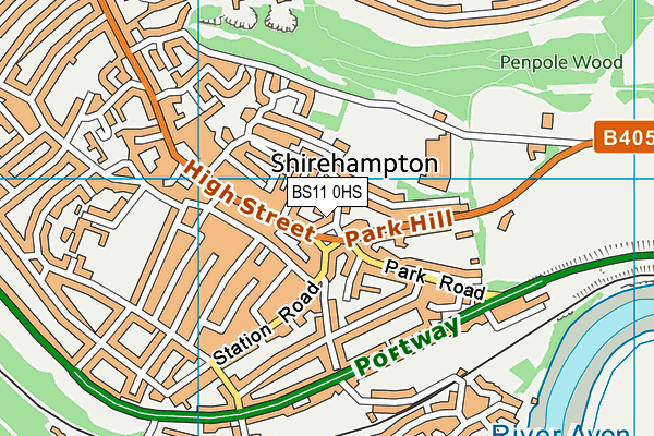 BS11 0HS map - OS VectorMap District (Ordnance Survey)