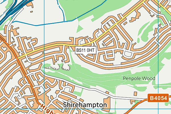 BS11 0HT map - OS VectorMap District (Ordnance Survey)