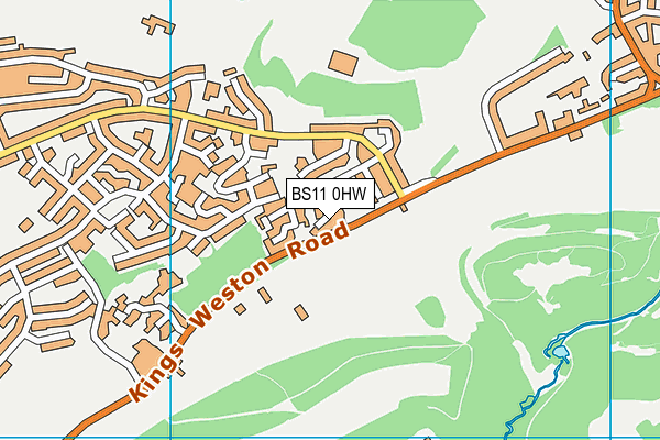 BS11 0HW map - OS VectorMap District (Ordnance Survey)