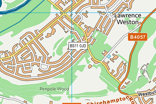 BS11 0JD map - OS VectorMap District (Ordnance Survey)
