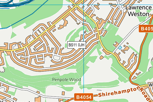 BS11 0JH map - OS VectorMap District (Ordnance Survey)