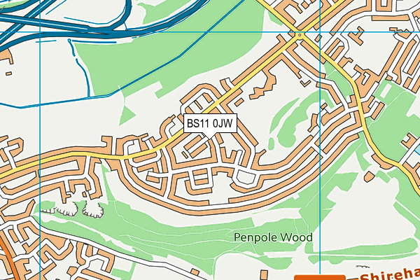BS11 0JW map - OS VectorMap District (Ordnance Survey)