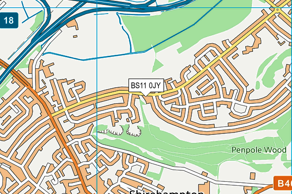 BS11 0JY map - OS VectorMap District (Ordnance Survey)