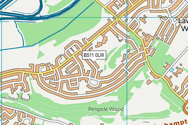 BS11 0LW map - OS VectorMap District (Ordnance Survey)