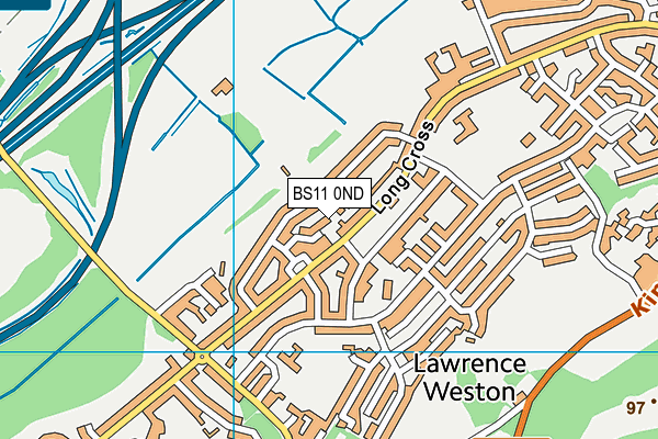 BS11 0ND map - OS VectorMap District (Ordnance Survey)