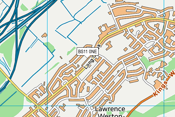 BS11 0NE map - OS VectorMap District (Ordnance Survey)