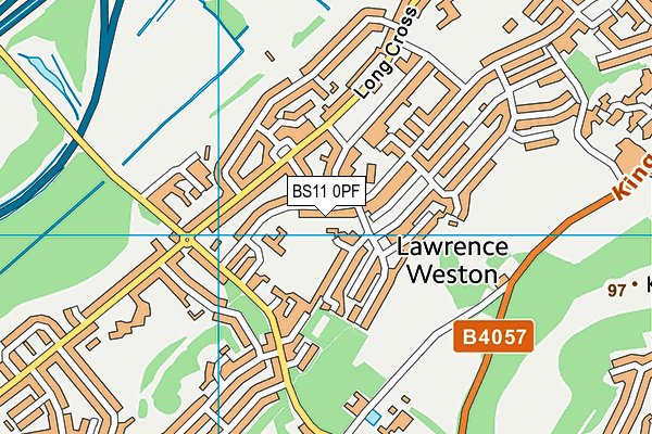 BS11 0PF map - OS VectorMap District (Ordnance Survey)