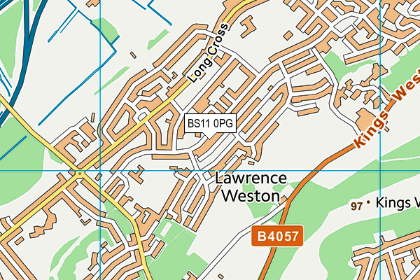 BS11 0PG map - OS VectorMap District (Ordnance Survey)