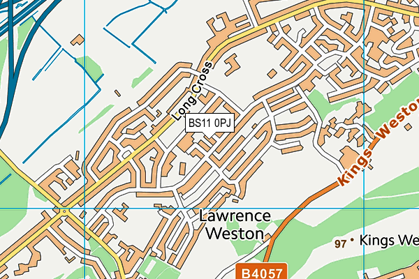 BS11 0PJ map - OS VectorMap District (Ordnance Survey)