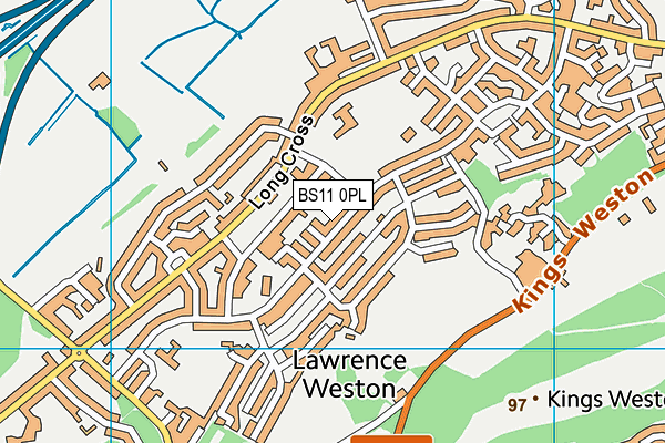 BS11 0PL map - OS VectorMap District (Ordnance Survey)