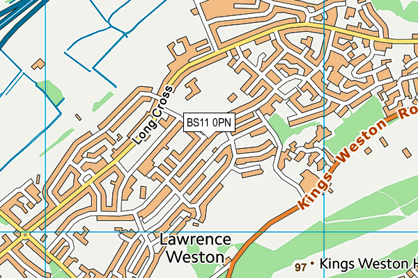 BS11 0PN map - OS VectorMap District (Ordnance Survey)
