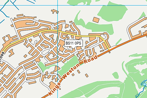 BS11 0PS map - OS VectorMap District (Ordnance Survey)