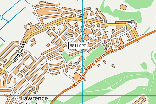 BS11 0PT map - OS VectorMap District (Ordnance Survey)