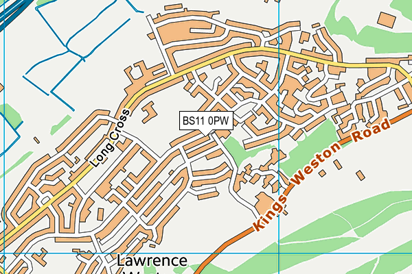 BS11 0PW map - OS VectorMap District (Ordnance Survey)