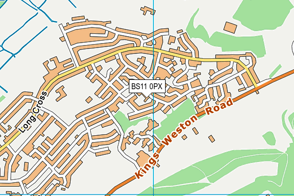 BS11 0PX map - OS VectorMap District (Ordnance Survey)