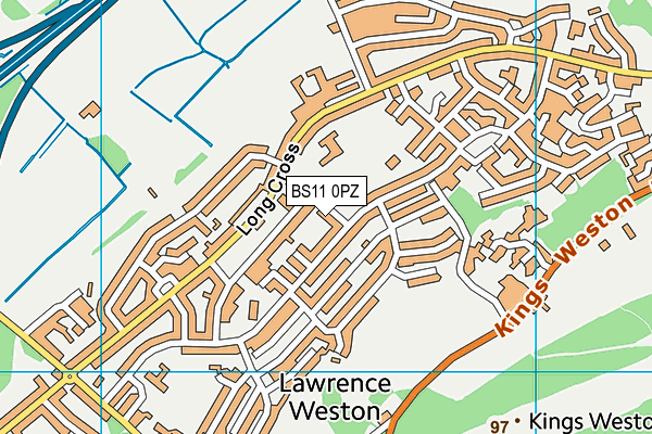 BS11 0PZ map - OS VectorMap District (Ordnance Survey)