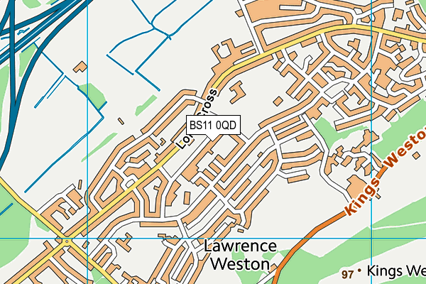 BS11 0QD map - OS VectorMap District (Ordnance Survey)