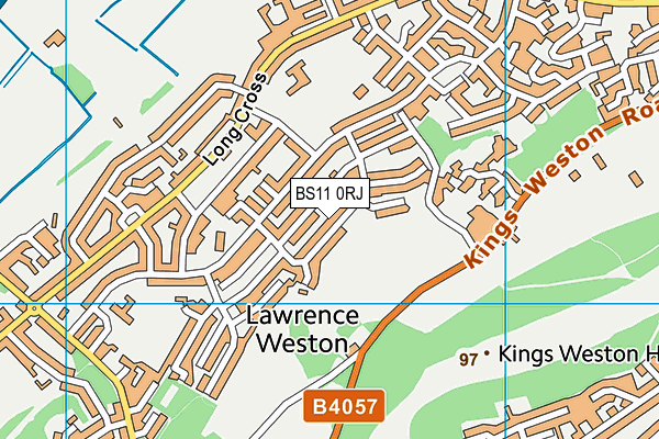BS11 0RJ map - OS VectorMap District (Ordnance Survey)
