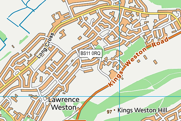 BS11 0RQ map - OS VectorMap District (Ordnance Survey)