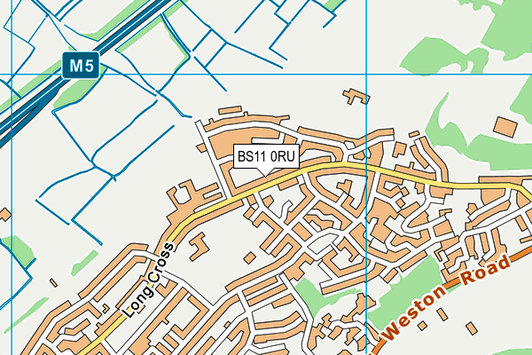 BS11 0RU map - OS VectorMap District (Ordnance Survey)