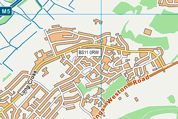 BS11 0RW map - OS VectorMap District (Ordnance Survey)