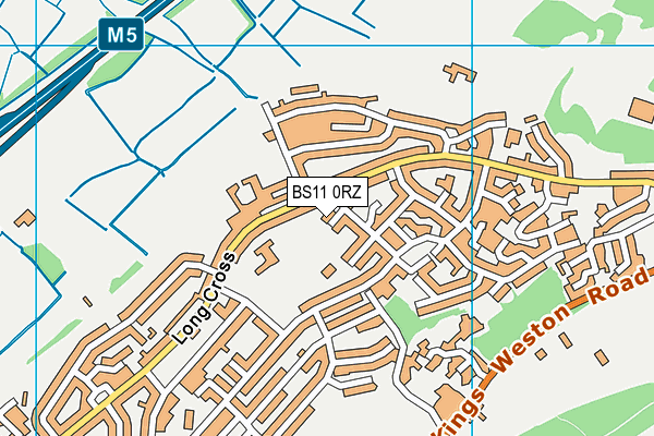 BS11 0RZ map - OS VectorMap District (Ordnance Survey)