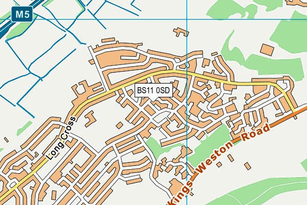 BS11 0SD map - OS VectorMap District (Ordnance Survey)