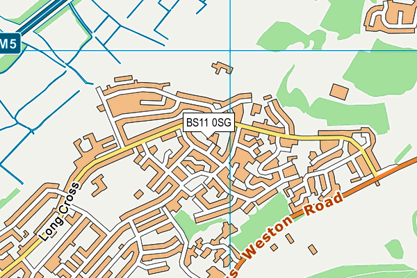 BS11 0SG map - OS VectorMap District (Ordnance Survey)