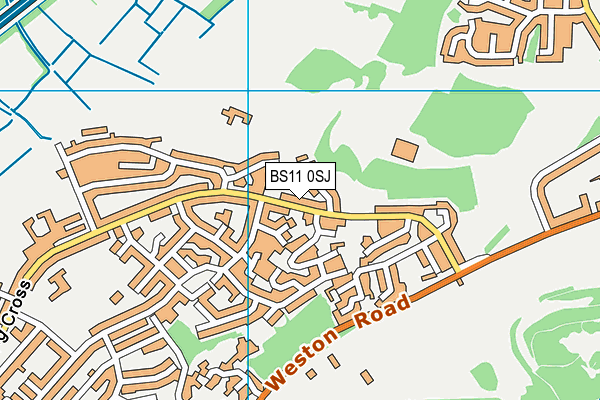 BS11 0SJ map - OS VectorMap District (Ordnance Survey)